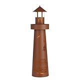 Hoberg LED Pflanzsäule im Leuchtturm Design & maritimer Stanzung in Rost-Optik...