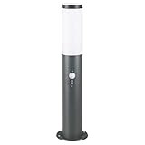 Monzana® Außenlampe mit Bewegungssensor Edelstahl 50cm Hoch E27 Fassung IP44...