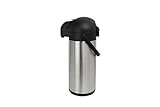 METRO Professional Airpot Pumpkanne, 3L, Edelstahl, Isolierkanne mit Zapfhahn,...