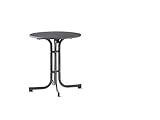 SIEGER Boulevard-Klapptisch mit Mecalit-PRO-Platte. Plattenmaß ca. 70cm ø,...