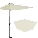 Sonnenschirm Halbrund,2.7m Abdeckung UV-Schutz, Halber Sonnenschirm Für...