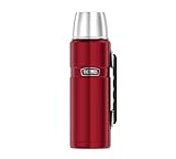 Thermos Stainless King Thermosflasche rot 1,20l - Edelstahl, absolut dicht, mit...