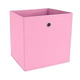 Aufbewahrungsbox Faltbox 32×32×32 cm Rose aus Stoff mit Griffloch – Faltbare...