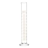 QWORK® 1 x Glasmesszylinder 100 ml, Borosilikatglas, dicke Wand, ausgestellter...