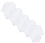 TupTam Baby Body Langarm – Wickelbody Langarm für Jungen & Mädchen, 5er...