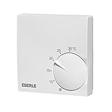 Eberle Raumregler Cremeweiß (extra Flach, Temperaturregler von 5 - 30 Grad)...