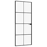 vidaXL Innentür, Zimmertür Komplettset 83x201,5cm, Glastür mit Griff...