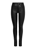 ONLY Damen ONLROYAL Life HW SK Rock Coated PIM 15159341, Black, L/32