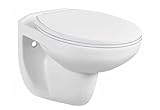 Hänge Wand WC Komplettset Spülrandlos Sitz Soft Close Absenkautomatik Keramik...