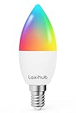 Smart Lampe E14 Laxihub Smart Glühbirne Dimmbare Birne Farbwechsel RGB Led...