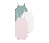 Petit Bateau Baby Mädchen A0CWW Trägerbodys, Variante 1, 6 Monate (3er Pack)