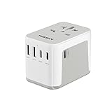 TESSAN Reiseadapter Weltweit, Universal Reiseadapter mit 2 USB und 3 USB C,...