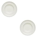 KHG 2er Set Pastateller, extra groß mit 30cm Durchmesser in weiß, perfekt für...