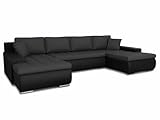 Wohnlandschaft mit Schlaffunktion Faris U-Form - Couch, Schlafsofa mit...