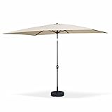 Alice's Garden - Rechteckiger gerader Sonnenschirm 2x3m - Touquet Sand - zentral...
