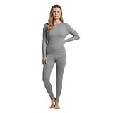 Palleon Thermounterwäsche Damen Set | Merino Wolle Funktionsunterwäsche lang |...