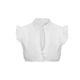 Generisch Dirndl Bluse Damen-Trachten Trachtenbluse Weiß Flügelärmel Dirndl...