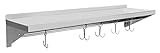 Beeketal 'WABG-30' Gastro Edelstahl Küchen Wandregal 1200 mm Länge x 300 mm...