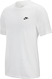 Nike Herren Sportswear klub T shirt, Weiß / Schwarz, L EU