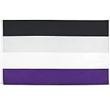 MOGADEE® Asexuelle Pride Flagge, Asexual Flag, 90 * 150cm Flagge Asexuell, LGBT...