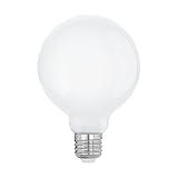 EGLO E27 LED Lampe, Glühbirne Globe Milky, 7 Watt (entspricht 60 Watt), 806...