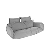 Home Deluxe Polyrattan Hängesessel Kissen Twin Grau - 105 x 41 x 45 cm |...