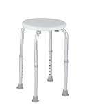 Duschhocker Badhocker Hocker | rund weiß höhenverstellbar | handlich leichte...