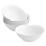 MALACASA, Serie Elisa, 6 teilig Set Porzellan 6,7' Schalen Müslischüssel...