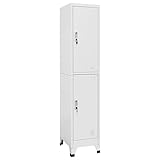 vidaXL Umkleideschrank mit 2 Fächern Spind Kleiderspind Metallschrank Schrank