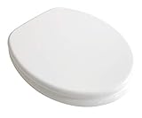 ADOB WC Sitz Klobrille Holzkern Farbe Weiss, extrem stabil, messing verchromte...