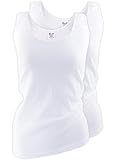 Yenita® 2 Stück Damen Unterhemden-Tank Top mit dezent glänzender...