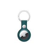 Apple AirTag Schlüsselanhänger aus Leder - Waldgrün