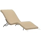 Outsunny Sonnenliege Polyrattan Wasserabweisend Gartenliege mit Kissen,...