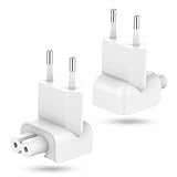 2 Stück Ersatzstecker für MacBook Ladegerät,Reiseladegerät EU Stecker,EU Stecker AC Adapter Europa Stecker für iPhone iPad Netzteil