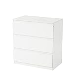 Liink1Ga Komodenschrank für Schlafzimmer 70 cm Breit Kommode Weiß mit 3...