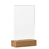 Europel Tischaufsteller A6, Hochwertiges glasklares Acryl, Sockel aus stabiler...
