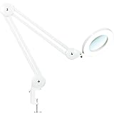 Beyamz LED Lupenleuchte, Arbeitsplatzlampe, 5 Dioptrien Lupe mit Licht - mit...