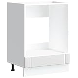 vidaXL Herdumbauschrank Lucca Weiß Holzwerkstoff, Backofenschrank, Herdschrank,...