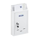 Relaxdays Briefkasten mit Namensschild aus Metall mit 2 Schlüsseln Postkasten...