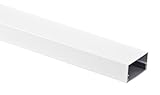 Alu Kabelkanal eckig weiß 115x3,7 cm für TV HiFi Computer Lampen Aluminium...