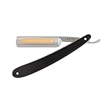 DOVO Rasiermesser 'Inox' | Ebenholz | 5/8 Zoll | Rundkopf |Edelstahl | ganzer...