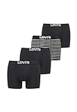 Levi’s Basic-Boxershorts, einfarbige und gestreifte Baumwollunterwäsche für...