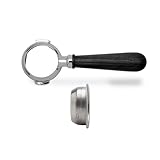 LELIT LELIT 58 Bottomless Portafilter mit ergonomischem Griff - Silber / Schwarz
