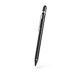 Hama Stift für Tablet (Eingabestift, aktiv, ultrafein, für Android/iOs, Handy Stift, Tablet Stift, aufladbar, für kapazitiven Touch Display, iPad kompatibler Stift, Touchpen, Pen, mit Clip) schwarz