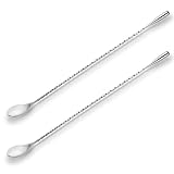 2 Stück Barlöffel Rühroffel 30cm Langer Cocktail Rührer Gin Löffel,...