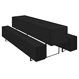 Teruntrue 3er-Sets Biertischhussen Bierbank-Auflage,Schwarz Biertisch und...