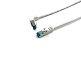 Equip 605800 Cat.6A S/FTP Patchkabel, abgewinkelter auf geraden Stecker, 1,0 m,...