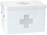 Zeller 18119 Medizin-box, Metall/L 32 x 19.5 x 20 cm, weiß