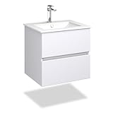 VILSTEIN Waschbecken mit Unterschrank – Set 60 cm in Weiß –...