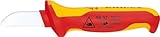 KNIPEX Kabelmesser isolierender Mehrkomponenten-Griff, VDE-geprüft 190 mm 98 52